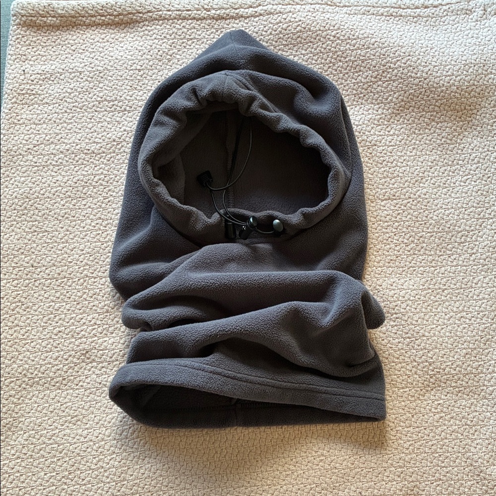 Gray Hooded Neck Warmer